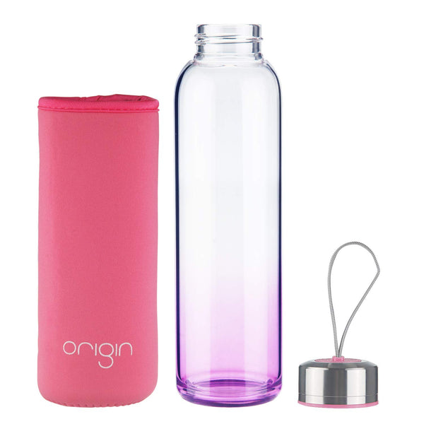 ORIGIN 100% Borosilicate Glass Water Bottle With Protective Neoprene S - Origin  Glass Co