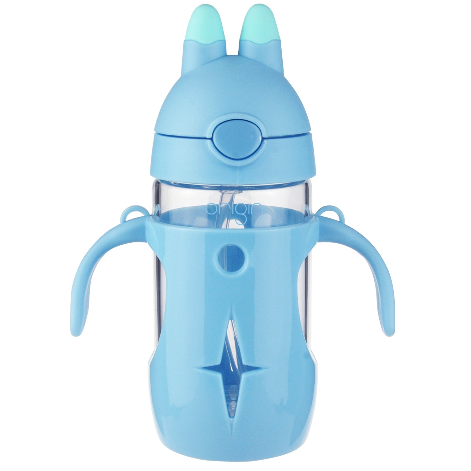 Visland 410ml Straw Cups for Toddlers Spill Proof, Sippy Cup with Handles for Boy, Water Bottle for Baby 12 Months,Kids Cartoon Plastic Water Bottle