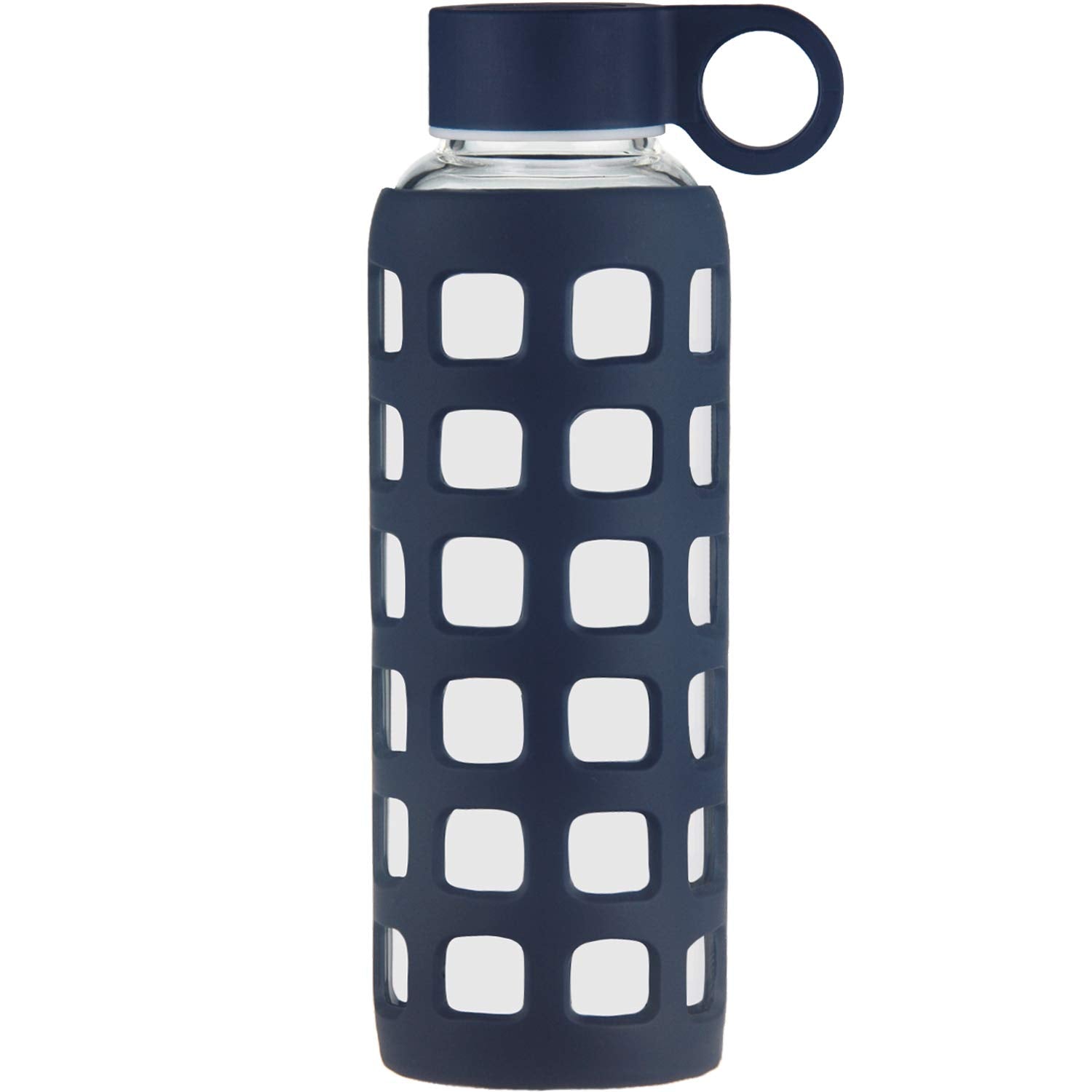 32 Glass Water Bottle With Silicone Sleeve, Reusable Borosilicate