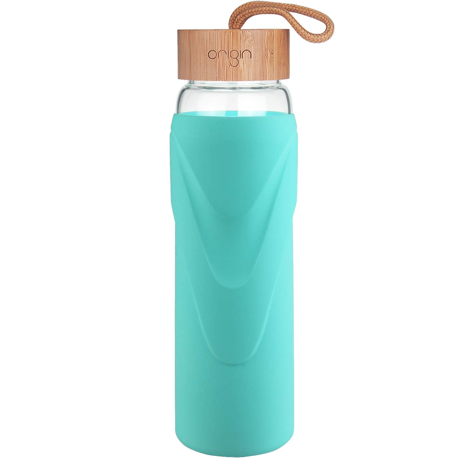 ORIGIN - Narrow Mouth Glass Water Bottle with Protective Silicone Slee -  Origin Glass Co