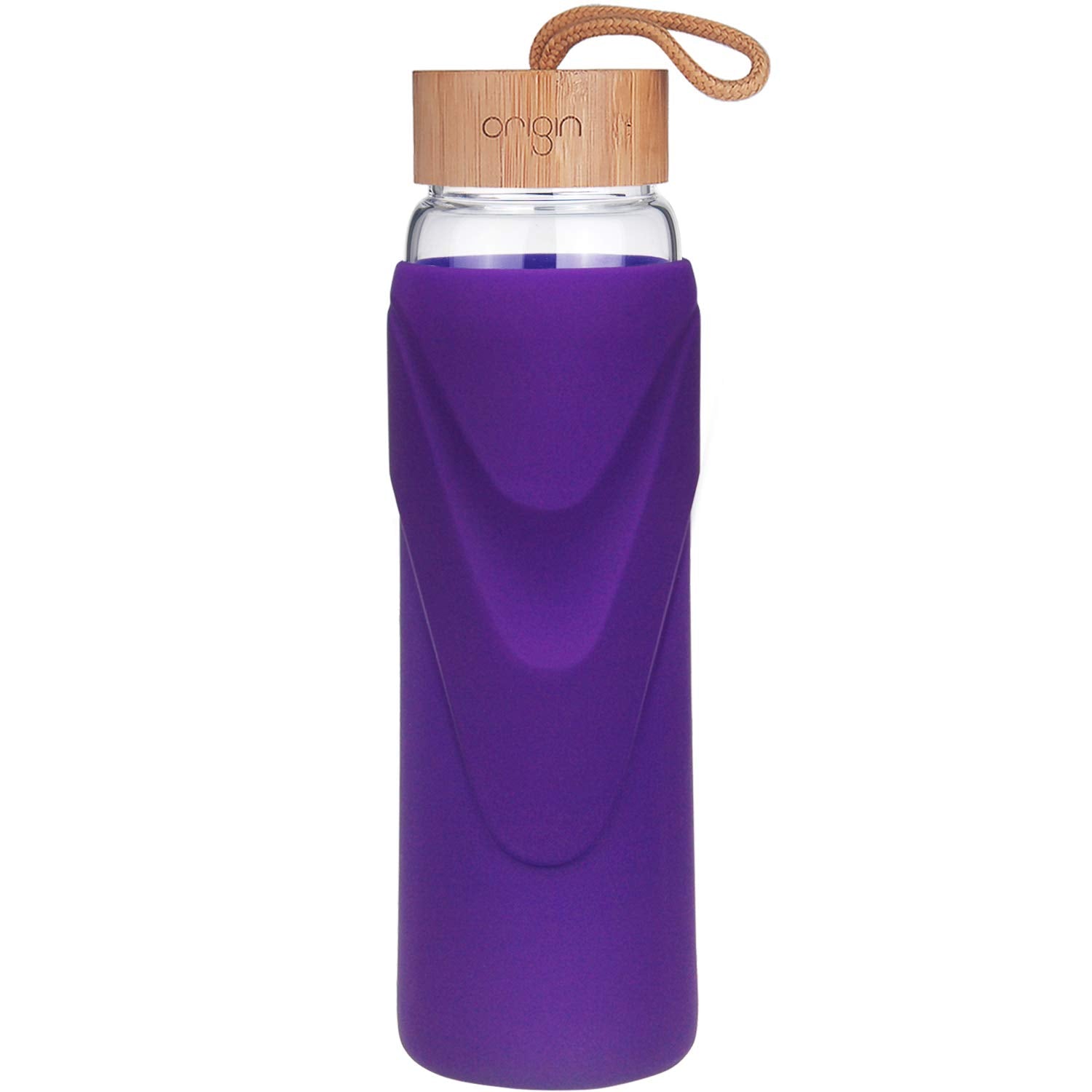 ORIGIN WIDEMOUTH Glass Water Bottle With Protective Silicone