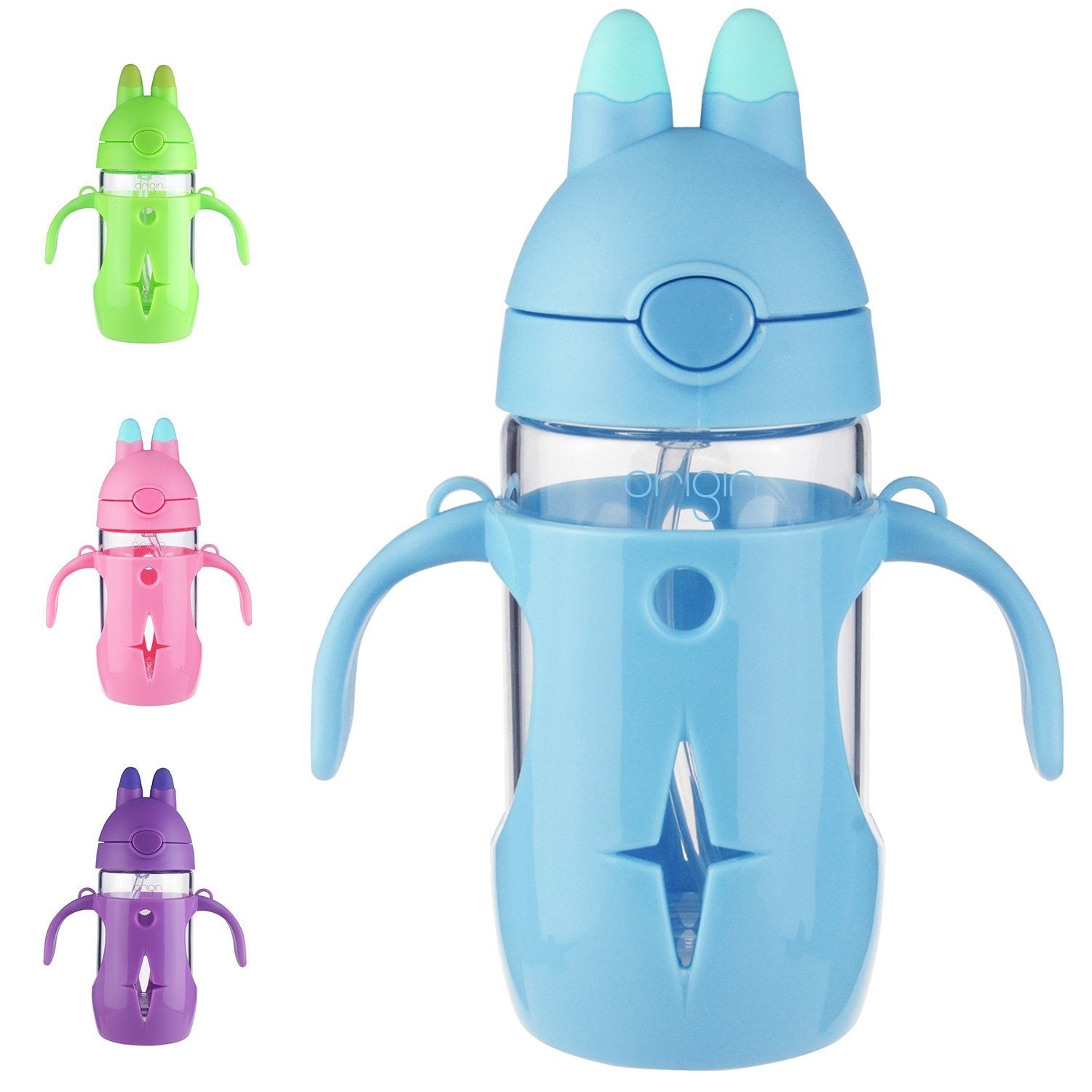 Kids Stainless Steel Water Bottle - Leak Proof with Flip Top Sports Cap & Straw - Toddler Child Friendly Cup