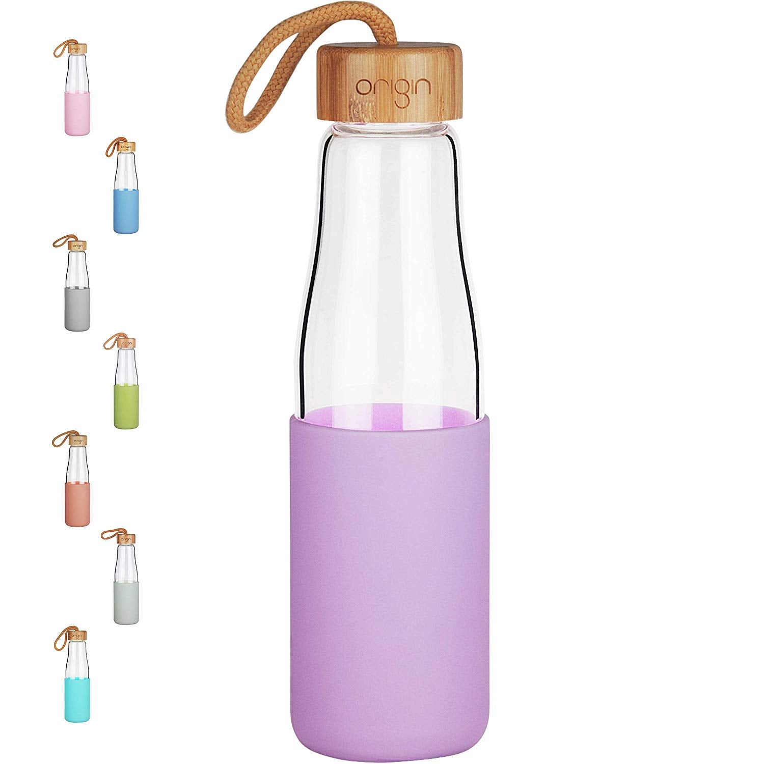 ORIGIN Fruit and Tea Infuser Borosilicate Glass Water Bottle with Neop - Origin Glass Co