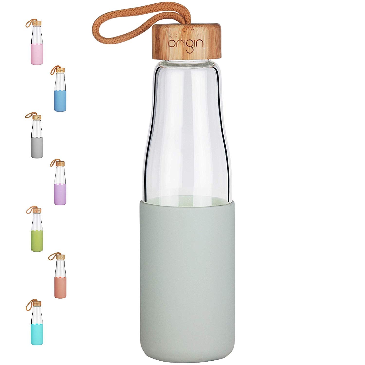 Botanical Glass Bottle w/ Bamboo Lid – Sixpack Store